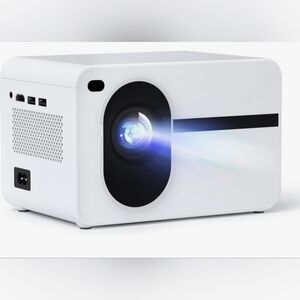 Wielio AT-M261 Projector - 1080P HD 18000 Lumens WiFi & Bluetooth 200” Display
